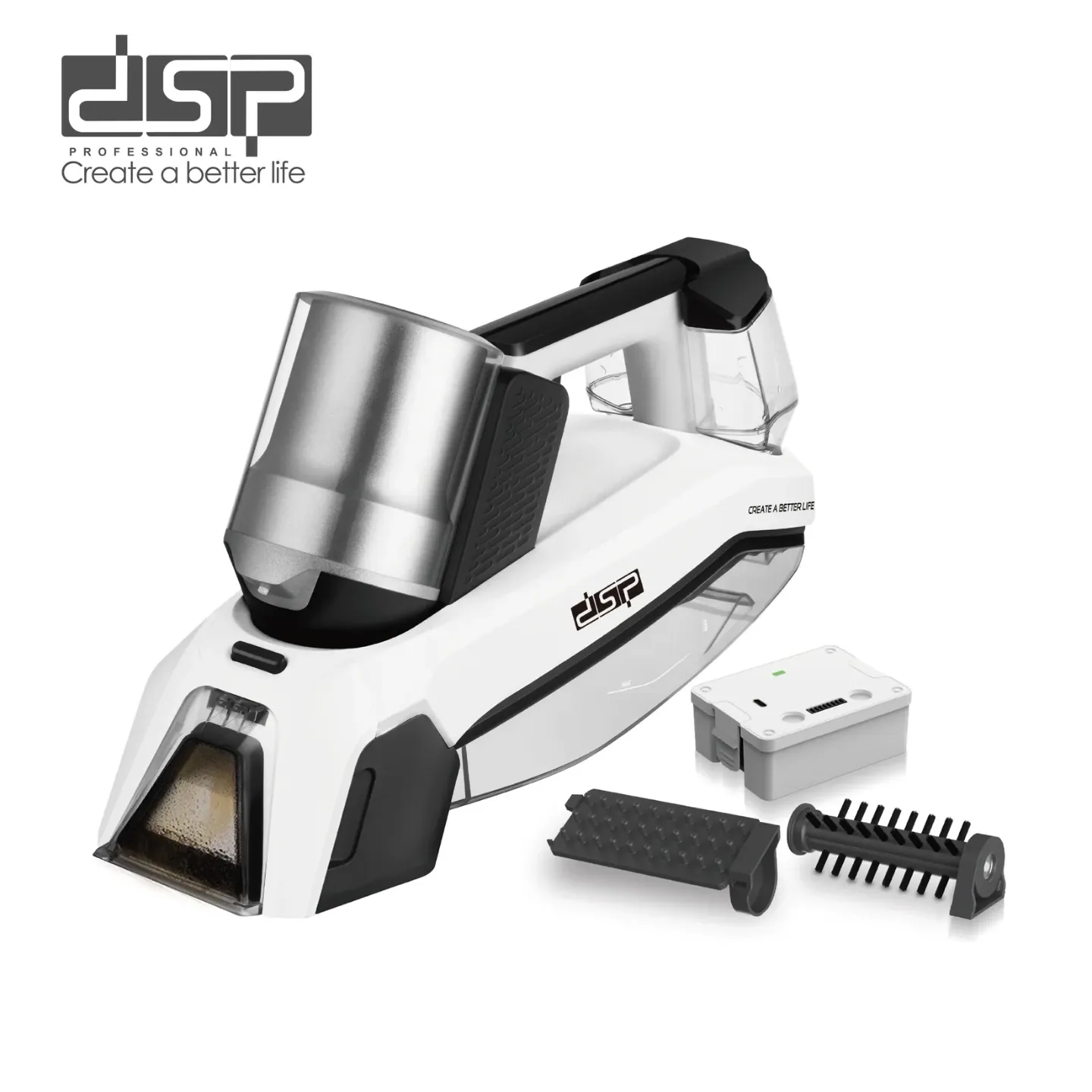 DSP Handheld Spot Cleaner KD-2049 63W Cordless with 8kPa Suction & Dual Tanks
