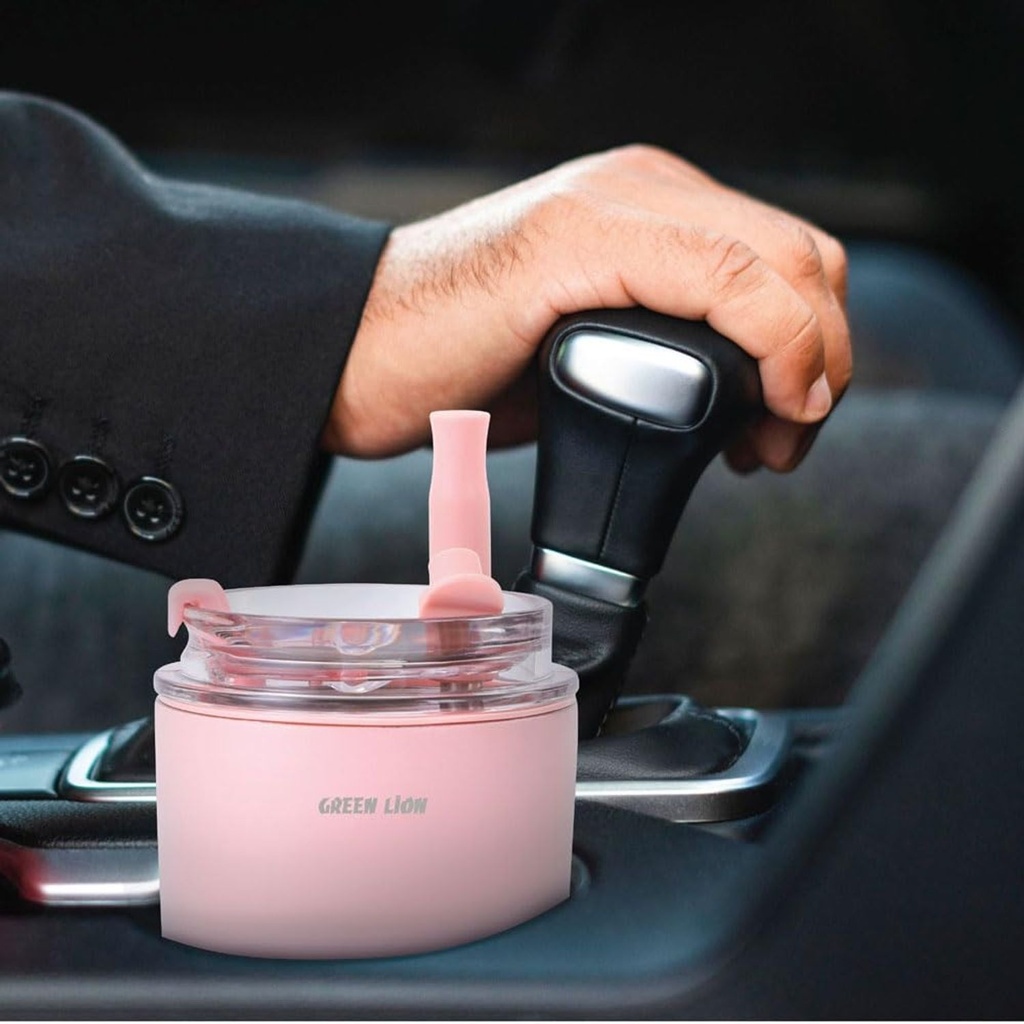 [GNVATMUG280PK] Green Lion Vacuum Travel Mug Lite - 280 ML-Pink GNVATMUG280PK