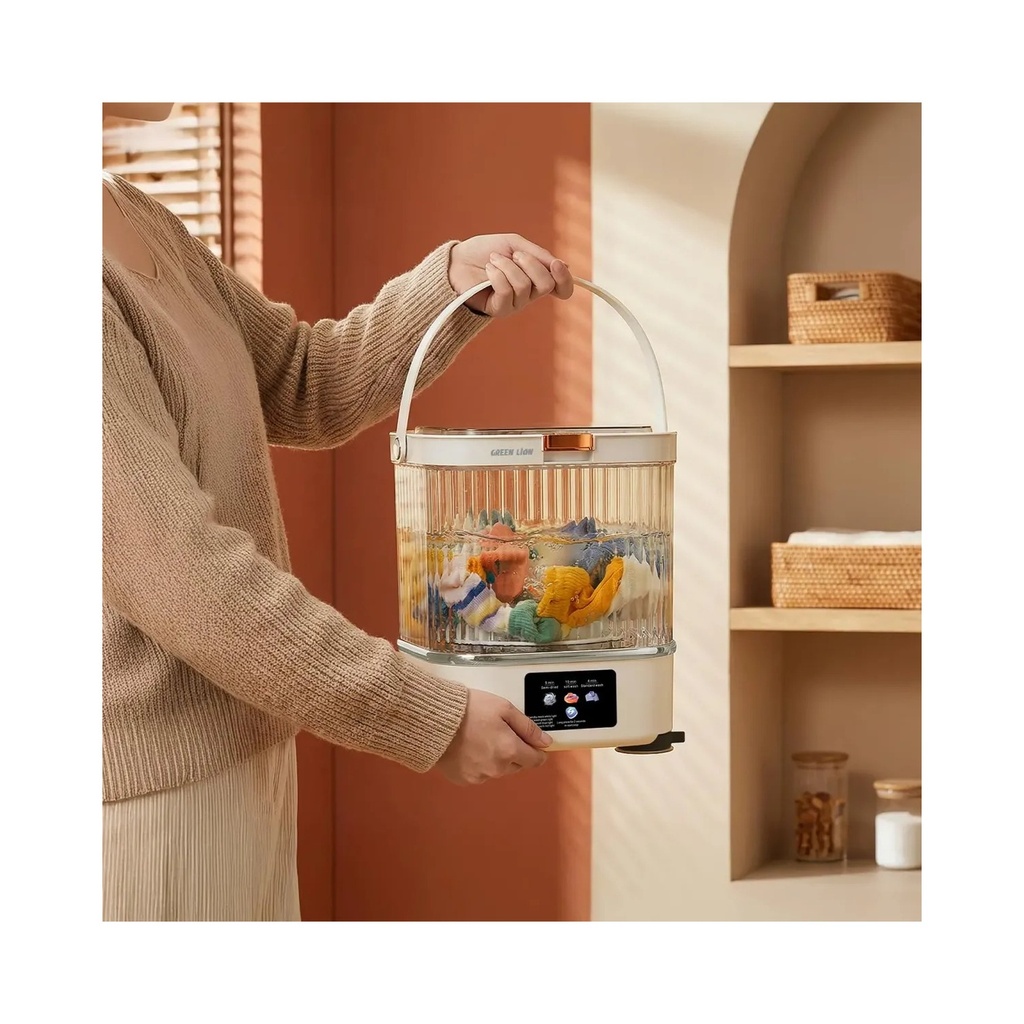 [GNWM14PORWH] Green Lion MINI WASH 12L Portable Washing Machine-White GNWM14PORWH