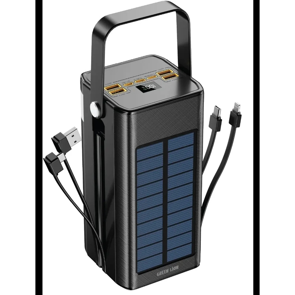 [GNSOLXPB100BK] Green Lion Solar X 100000mAh Power Bank PD 20W Black GNSOLXPB100BK