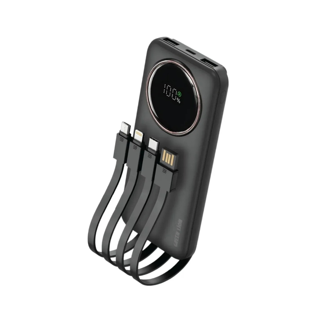 [GNPWRPS10KBK] Green Lion Power Pulse 10000 mAh Power Bank PD 22.5W-Black GNPWRPS10KBK
