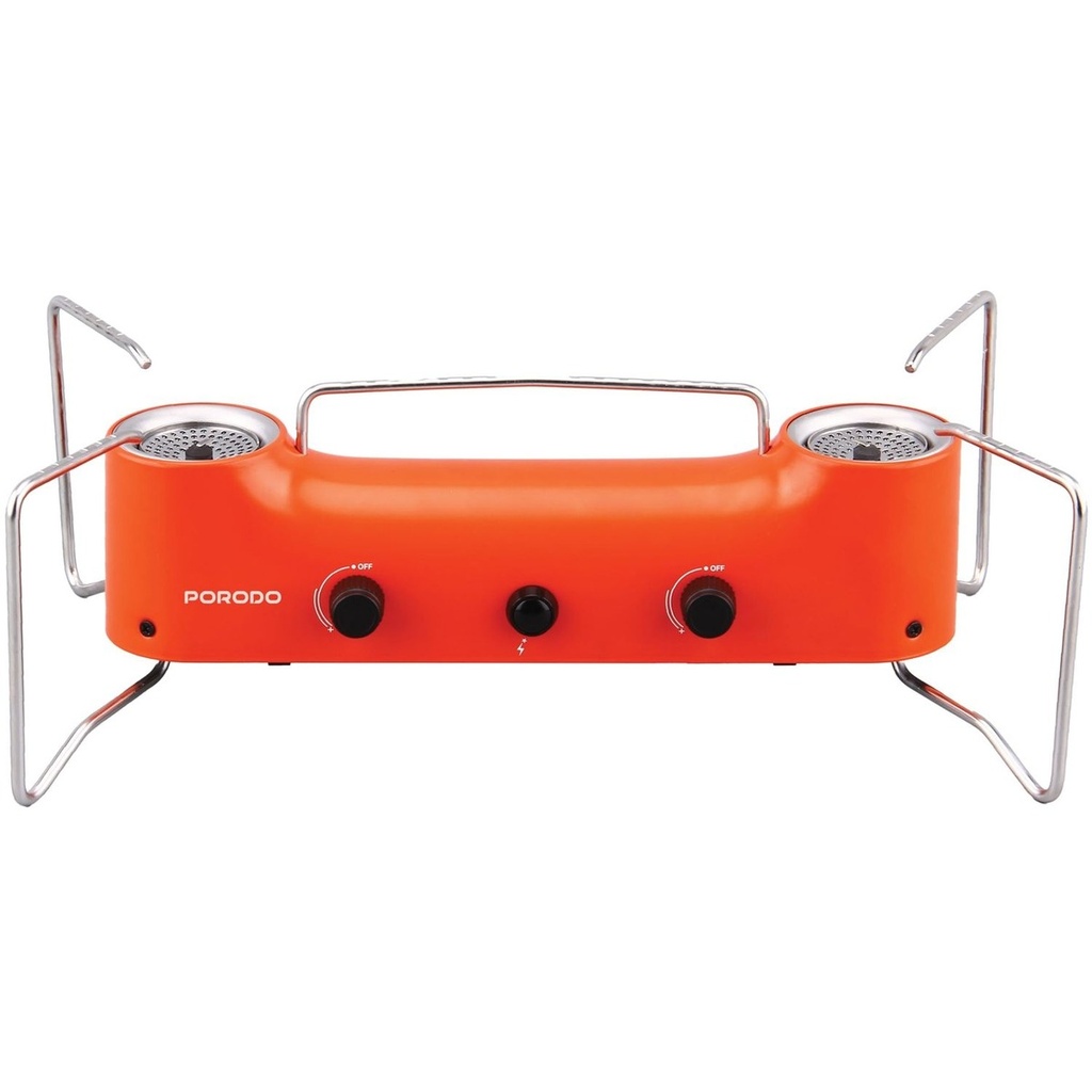 Porodo Lifestyle Dual Burner Foldable Camping Gas Stove 7.3kW - Orange (PDLFSTJY02OR)