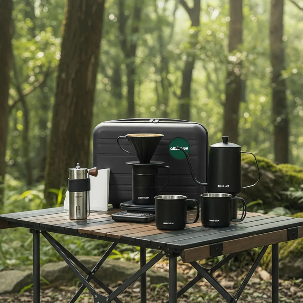 Green Lion V-60 PRO 7 in 1 Coffee Maker Set GNV60CMSPRBK