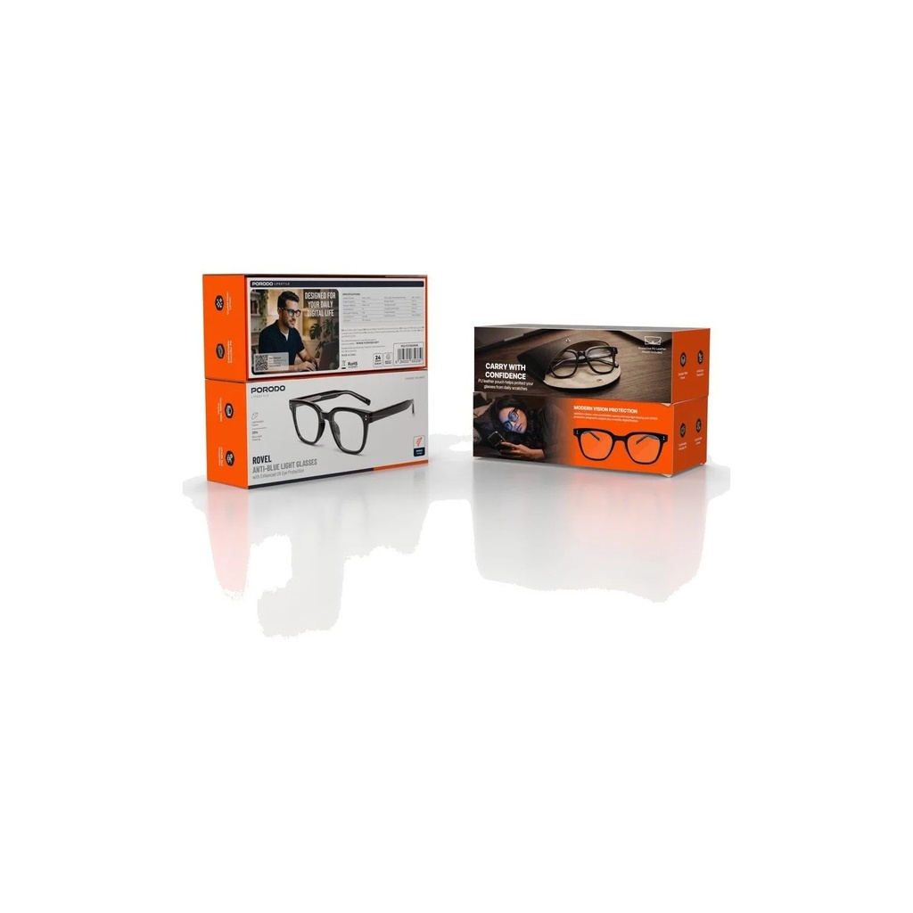 Porodo Lifestyle Anti Blue Light Glasses With UV400 PDLFST8626BK