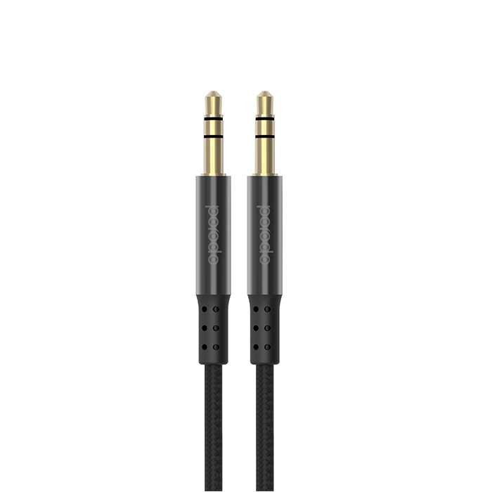 BRAIDED METALLIC PD AUA12 BK PORODO AUX