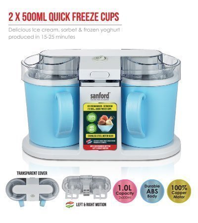 Sanford SF2602ICM Double Bowl Ice Cream Maker