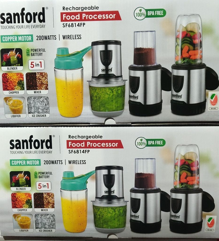 Sanford SF6814FP 5-in-1 Rechargeable Food Processor