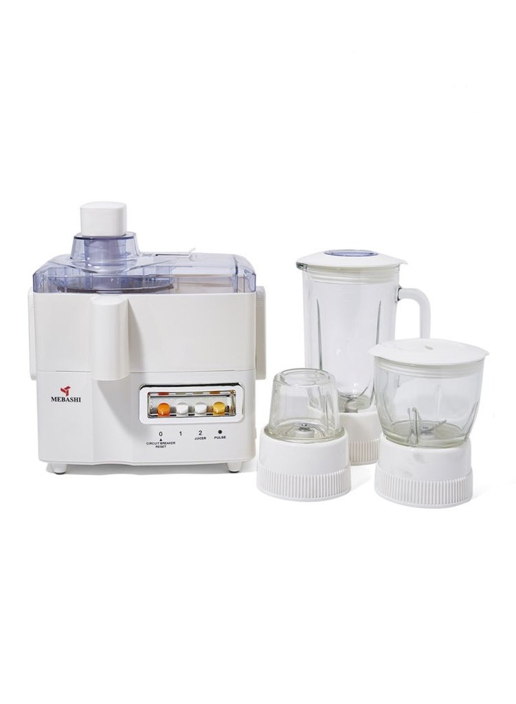 Mebashi ME-JB2003W Juicer, Food Processor and Blender 4 in 1