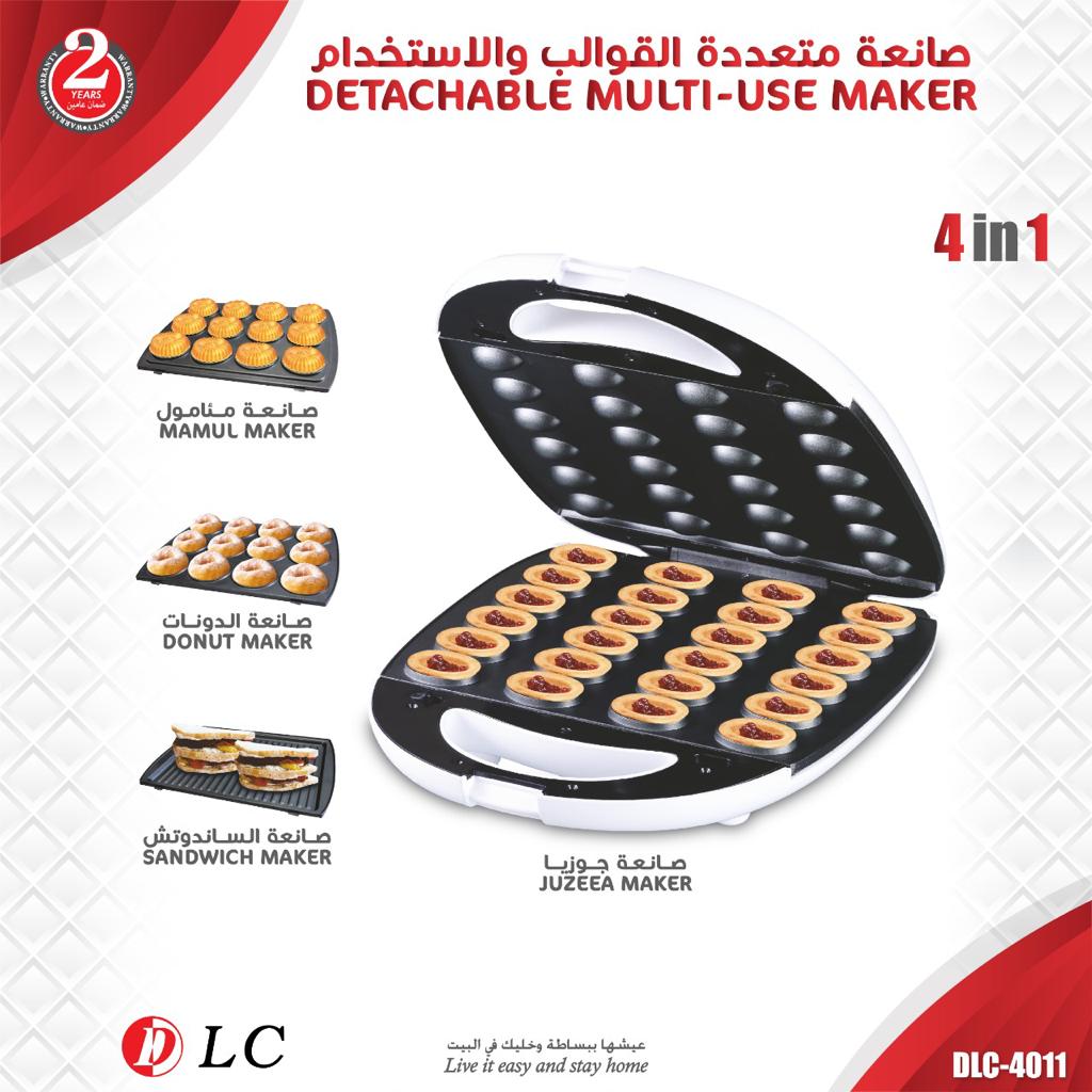 4-in-1 meal maker with multiple molds and uses DLC-4011
