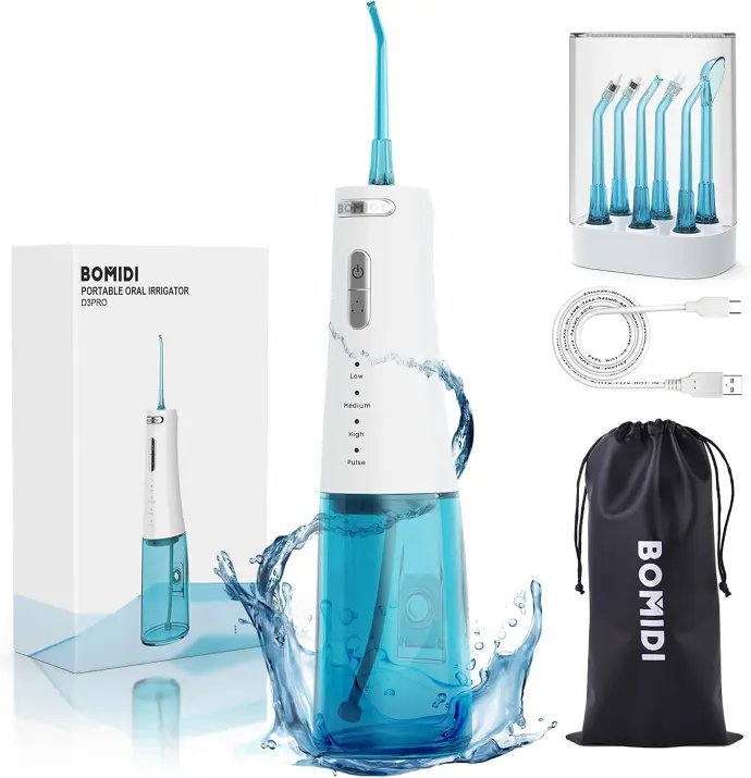 خيط الماء لتنظيف الأسنان واللثة Bomid Oral irrigator D3 pro