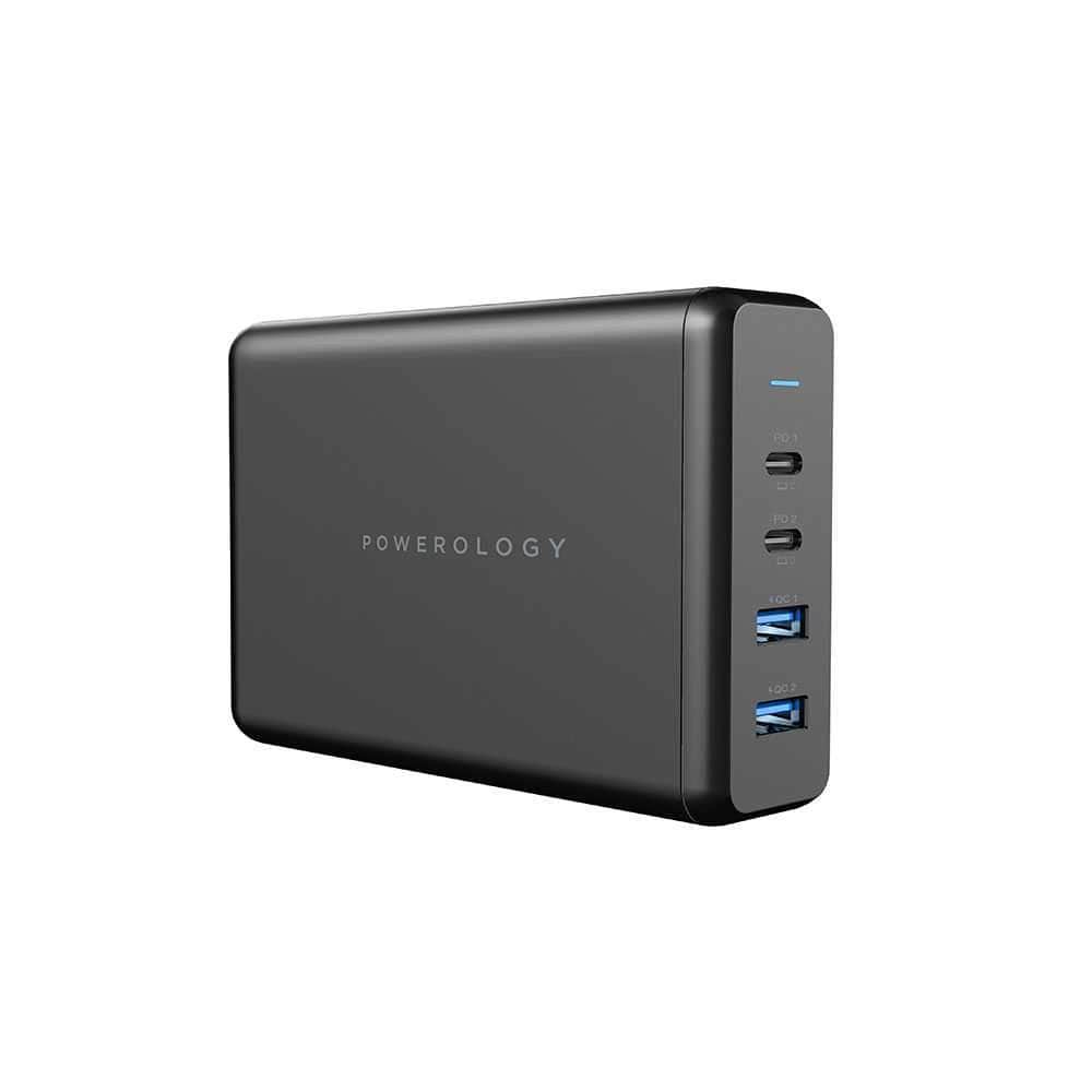 شاحن جداري سريع ادابتر 156  واط بعدة منافذ 156W P156PDQCUKBK Powerology