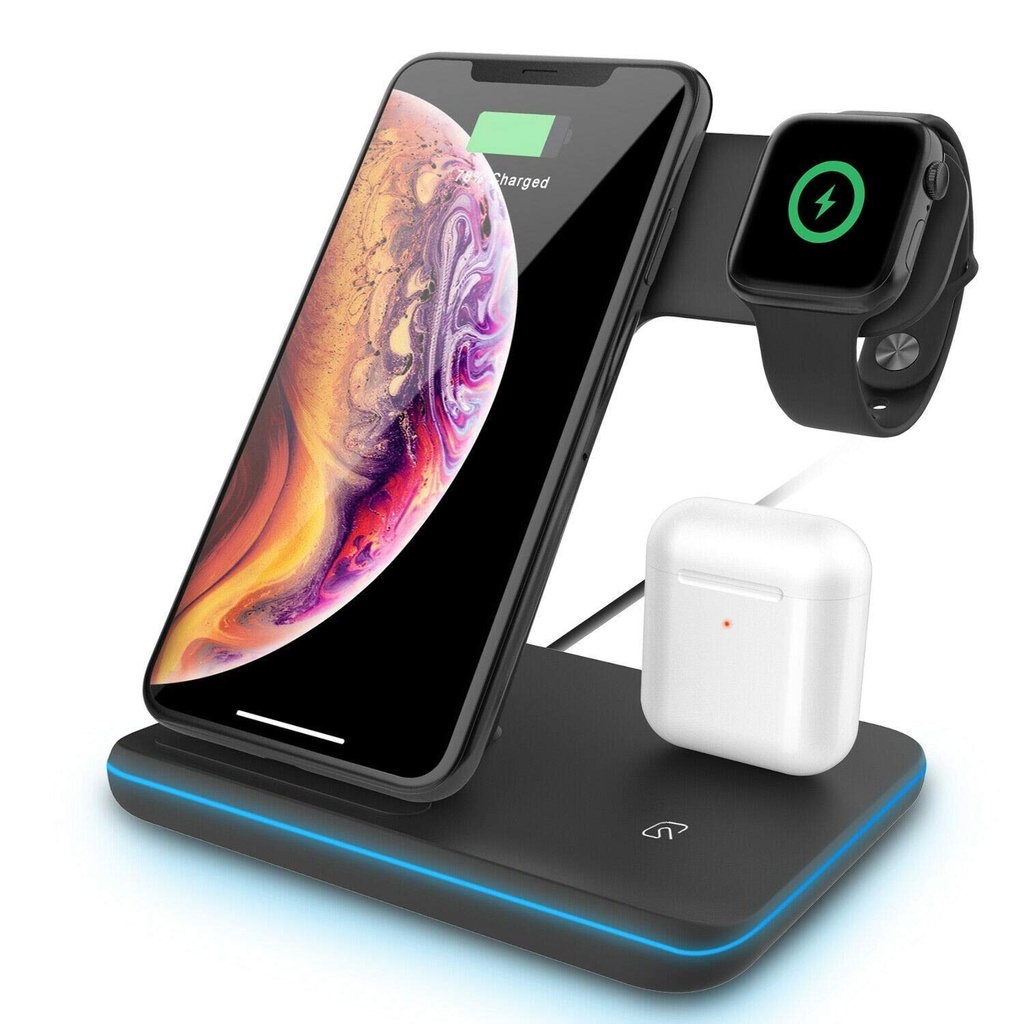شاحن لاسلكي 3 في 1 Wireless Charger Station 3 in 1 15W FAST