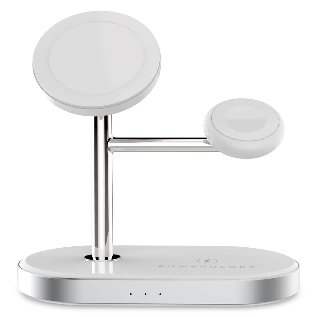 Powerology 3 in 1 MFi Charging Dock with Builtin Apple MagSafe