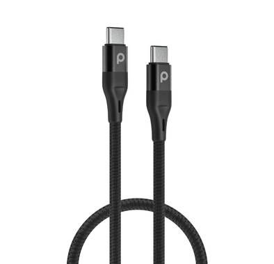 Porodo 22m USB C to USB C Aluminum Braided Cable PD CCBR22