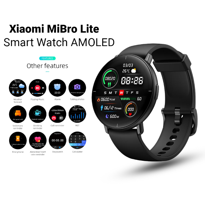 ساعة ميبرو لايت اموليد الذكية Smart mibro amoled watch