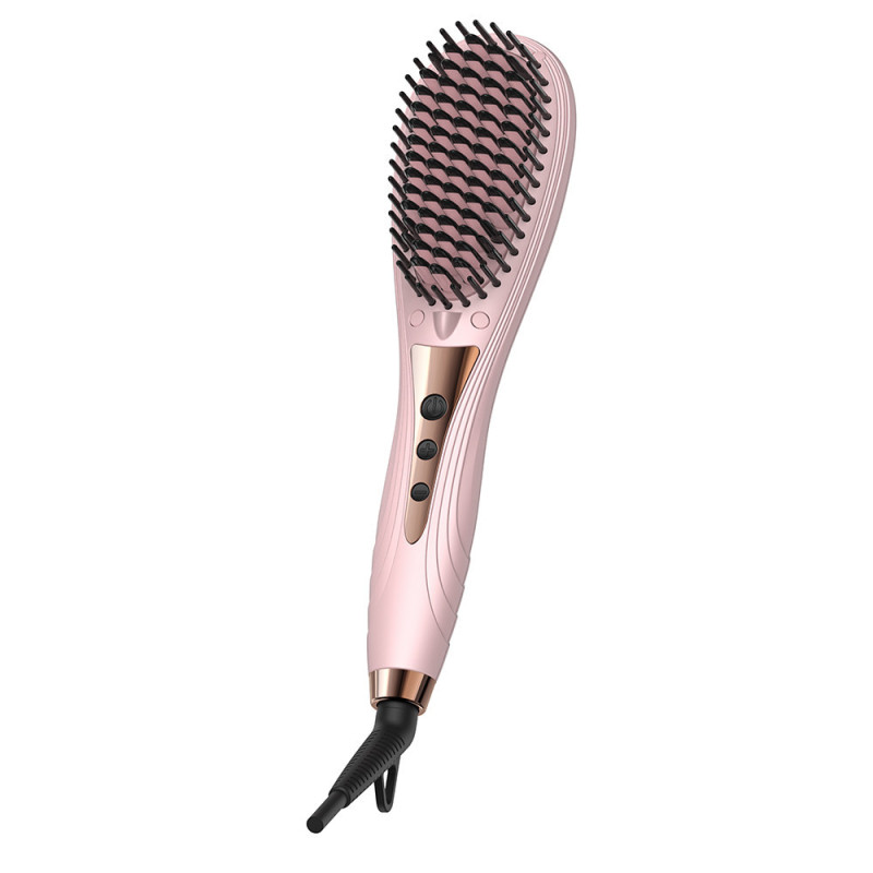 Bomidi Hair Straightener Brush HB1 pink استشوار شعر