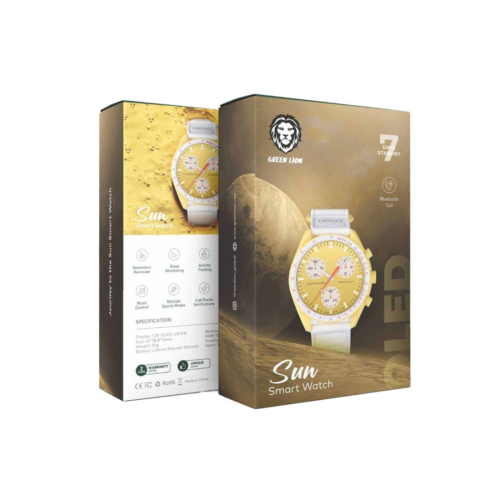 Green Lion Journey to Sun Smart Watch Yellow