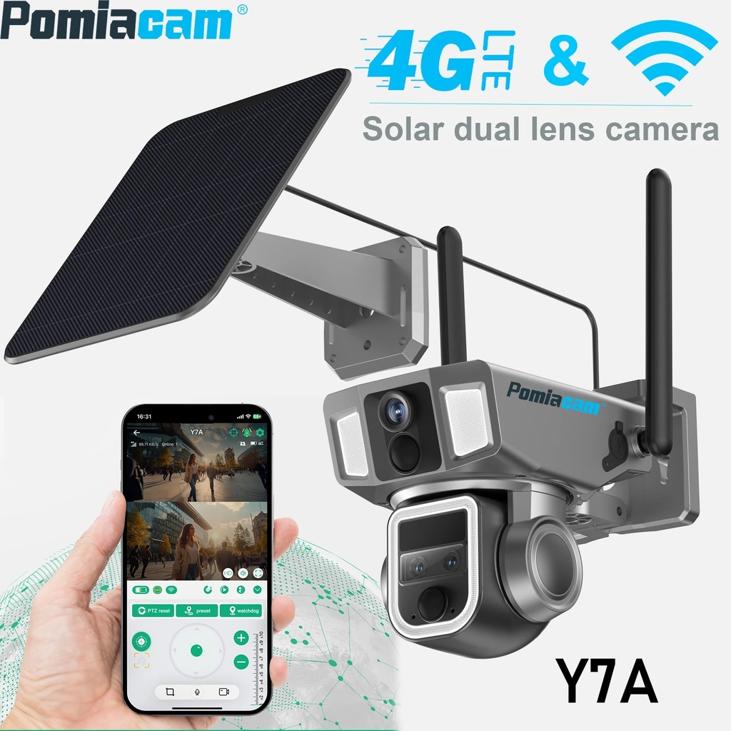 2K SOLAR SMART PTZ CAMERA 4G wifi WATER VERSION Y7A