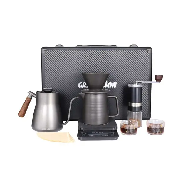 طقم صنع القهوة جرين ليون 850 مل أسود GNG90COFFBK G-90