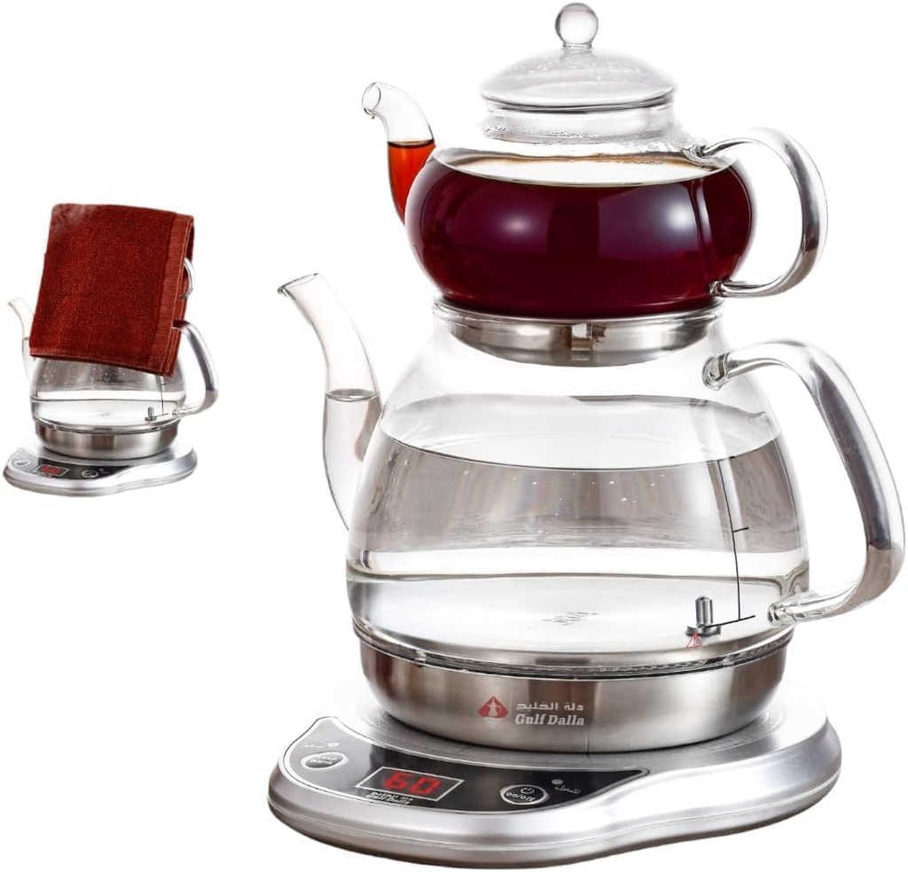 2 IN 1 Gulf Dalla Transparent Tea Maker Set 1000 Watts GA9871