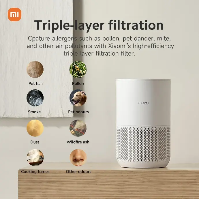 منقي هواء ذكي مدمج شاومي Xiaomi mi smart air purifier 4 compact