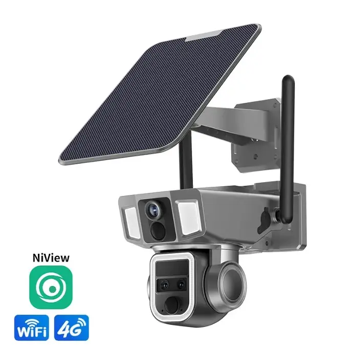 4K Wifi 4G Solar Power Dual Security Camera