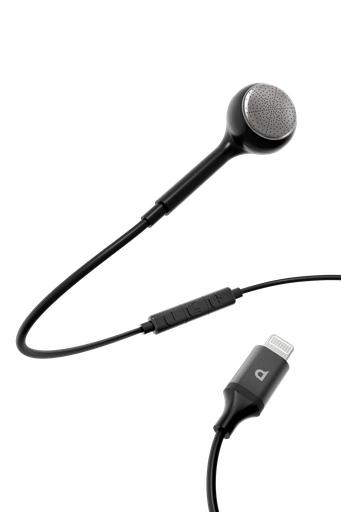 Powerology Mono Earphone with PULMEPWH Lightning MFi Connector Updated Version - White