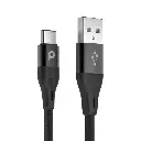 Porodo Aluminum Braided Lightning Cable 2.2m 2.4A - Black PD-AMBR12BK