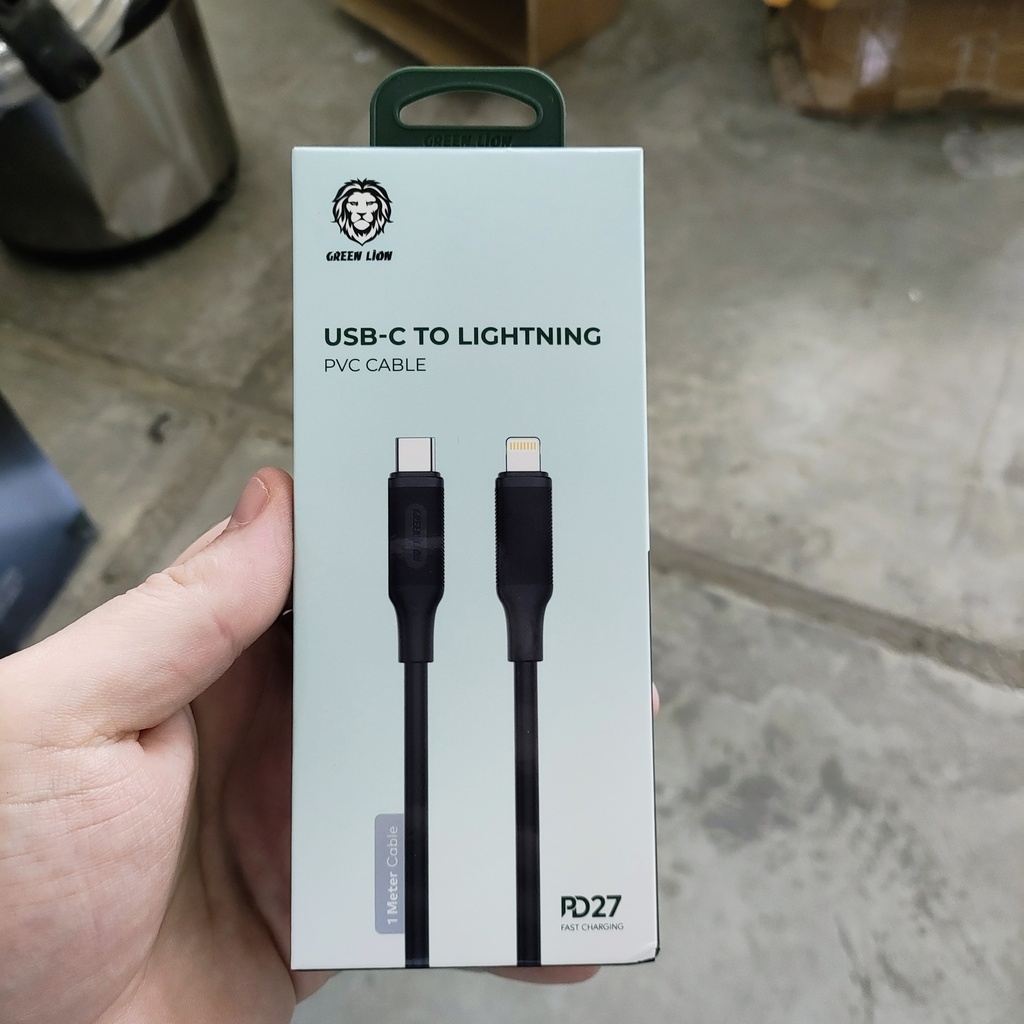 Green Lion USB C to Lightrning PVC Cable GNPVC27CTLBK