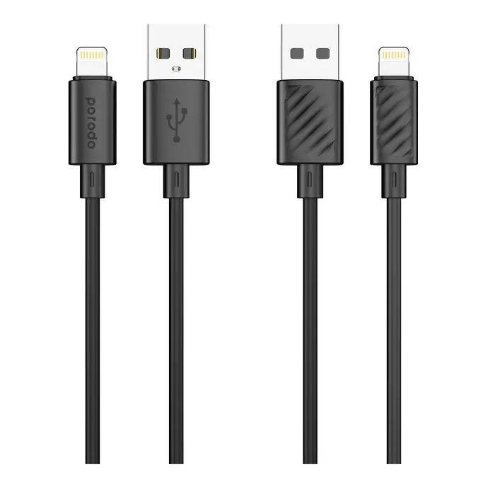 Porodo Blue USB-A Lightning Cable PB-3AALC-BK