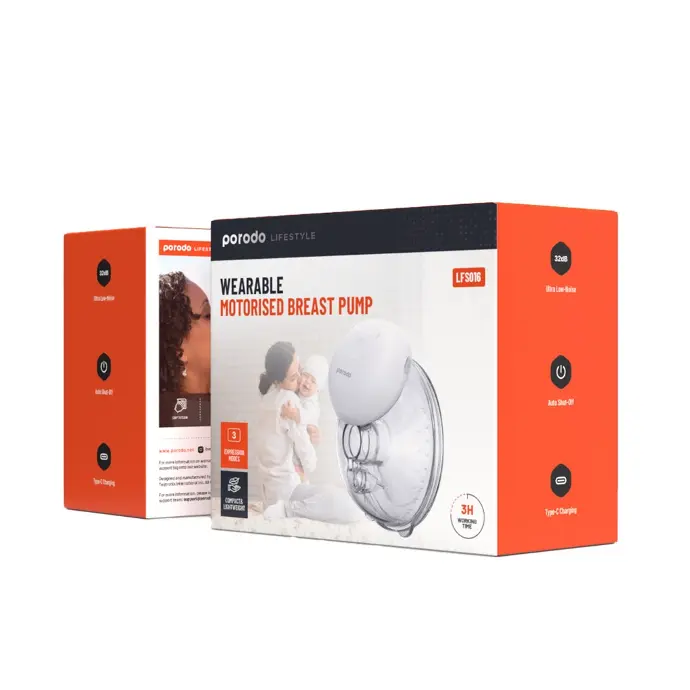 Porodo Wearable Motorised Breast Pump LFS016 PD-LFST016-WH