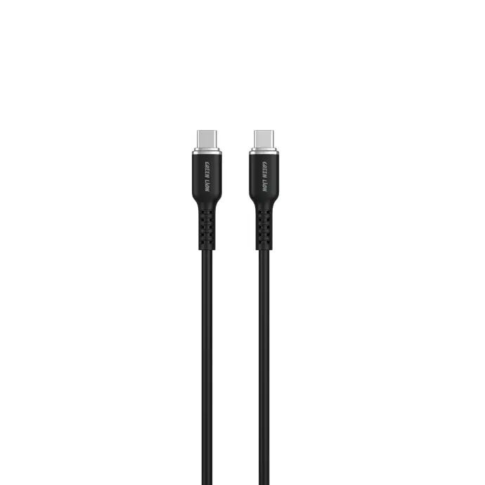 كابل جرين ليون USB-C إلى USB-C سيليكوني GNSILNTTCBK