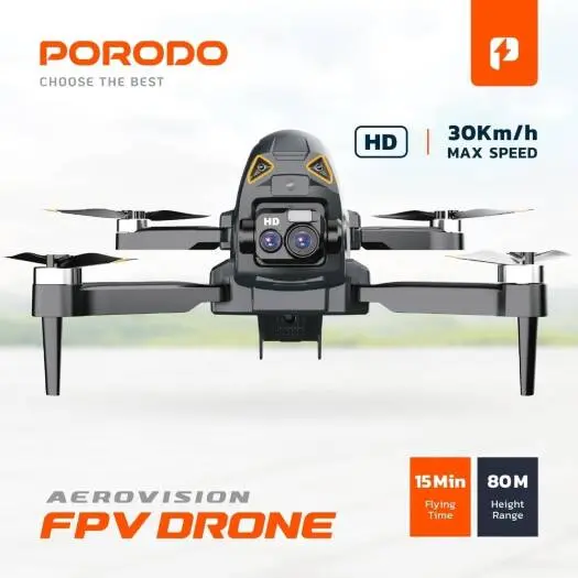 Porodo Aerovision FPV Drone PD-DRNDC-BK