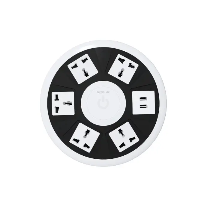 Green Lion 7 in 1 Power Socket SAC Universal Outlet + 2 USB GN7N1PSKT13WH