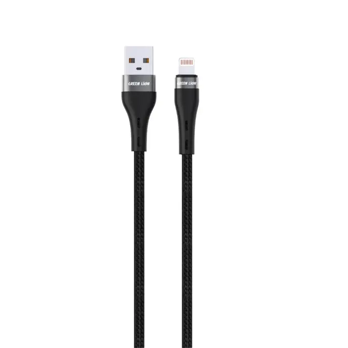 Green Lion USB-A to Lightening Braided Cable 12W GNBRUSALGBK