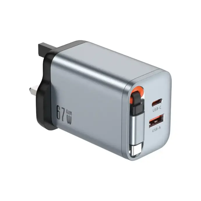 شاحن الحائط Green Lion GaN Premium بقدرة 40  واط – UK Plug (رقم الموديل: GNGAN40WUKGY)