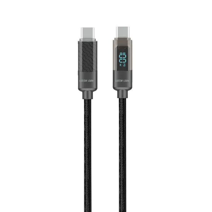 كابل Green Lion Digital Display USB-C to USB-C 100W 1M GNUBCTUBCDBK