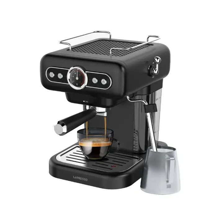 LePresso Retro Espresso Machine Boiler Gauge And Milk Steamer LPCFFM0012
