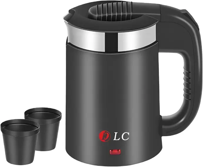 غلاية كهربائية صغيرة 500  مل – غلاية كهربائية 1100  واط مع كوبين من D LC (موديل DLC-HT4450)