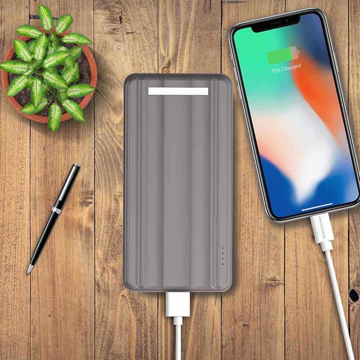 باور بانك شاحن متنقل نحيف وأنيق سعة 10000 ملي امبيرP10QCPDGY Powerbank Powerology