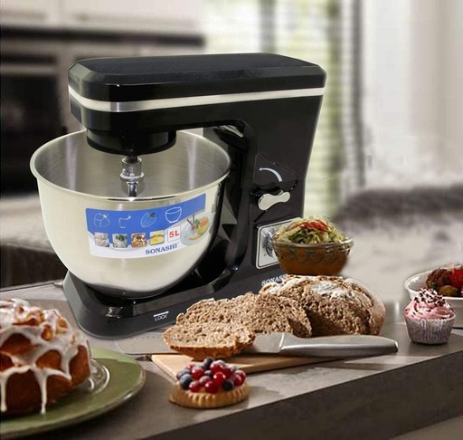 6-speed electric mixer, 5 liter capacity, 1000 watts, Sonashi SMX-140