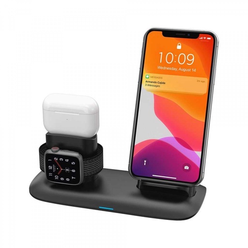 Porodo ing Base 4 IN 1 Slim Charger W02 BK