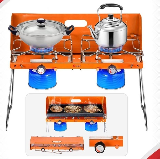 Two-burner gas stove in suitcase style DLC-38460