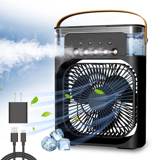مبرد هواء مع مروحة رذاذ Portable Air Conditioner Fan, Mini Evaporative Air Cooler