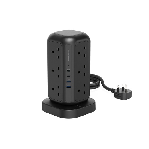 Powerology 12 Socket MultiPort Tower Hub Extension