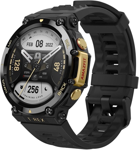 amazfit T Rex2 watch Astro Black and Gold