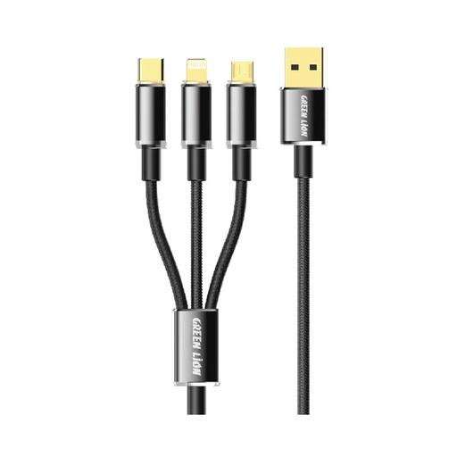 Green Lion Transparent 3 in 1 Cable