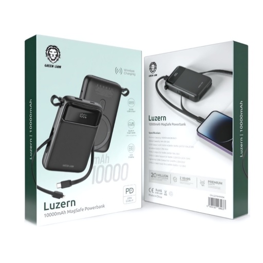 Green Lion Luzern 10000mAh MagSafe Powerbank GNLEZ10KPBBK