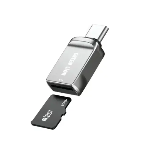 Green Lion SD Card Reader USB-C to Micro SD GNSDCRRDRSL