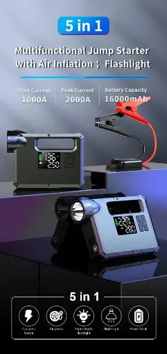 Ordpd Multifunction jump Starter M5